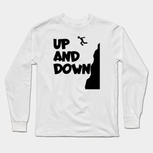 Cliff jumping up and down Long Sleeve T-Shirt